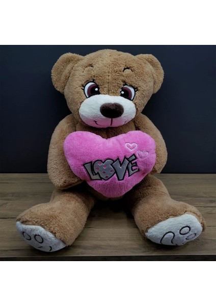 Pilelistore 80 cm Love Kalpli Ayıcık