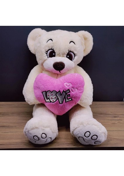 Pilelistore Love Kalpli Sevimli Peluş Ayıcık