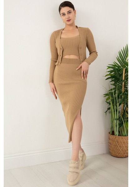 Etekli Üçlü Triko Takım ARD2672 modelleri