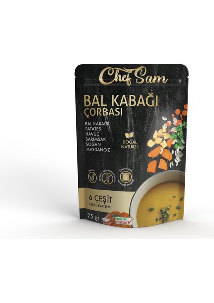 Chef Sam Glütensiz Bal Kabağı Çorbası 75 G