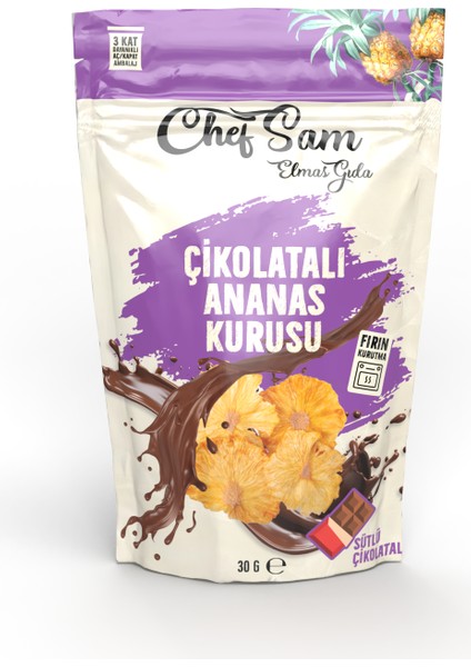 Chef Sam Çikolatalı Ananas Kurusu 30 G