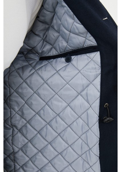 Düz Lacivert Slim Fit Torba Cep Erkek Trench Coat indirimleri