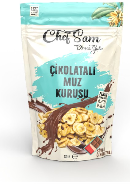 Chef Sam Çikolatalı Muz Kurusu 30 G