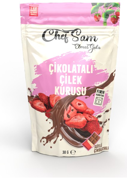 Chef Sam Çikolatalı Çilek Kurusu 30G