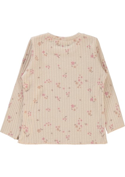 Kız Çocuk Sweatshirt 2-5 Yaş Pudra