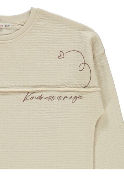 Kız Çocuk Sweatshirt 10-13 Yaş Taş Rengi fiyatları