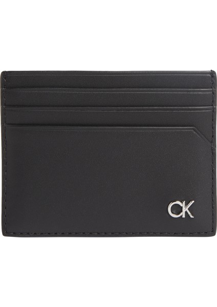 Calvin Klein Siyah Erkek Kartlık Metal Ck Cardholder 6cc