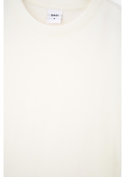 Beyaz Bisiklet Yaka Kısa Kollu Supima Tişört modelleri