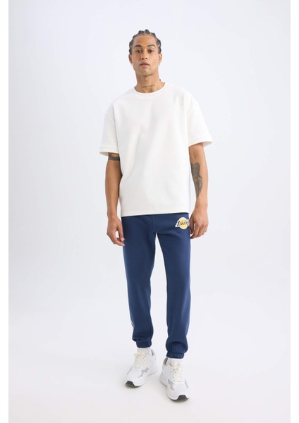 DeFactoFit Jogger Eşofman Altı NBA Los Angeles Lakers Cepli Beli Paçası Lastikli X9631AZ24AU modelleri