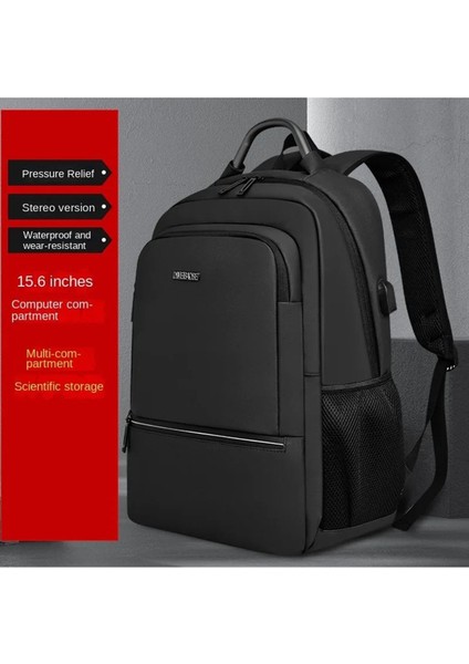 Laptop Bölmeli Iş ve Seyahat Için Ortopedik Sırt Çantası Gri 0732