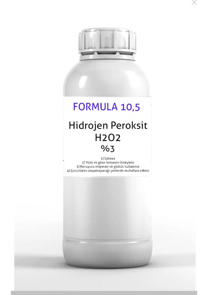 Hidrojen H2O2 Peroksit %3 Oksijenli Su 500 gr