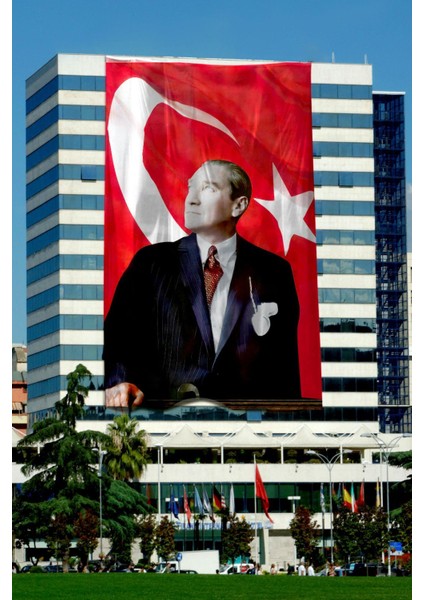 Atatürk Posteri 150x225 cm (5 Adet) 1. Kalite Raşel Kumaş