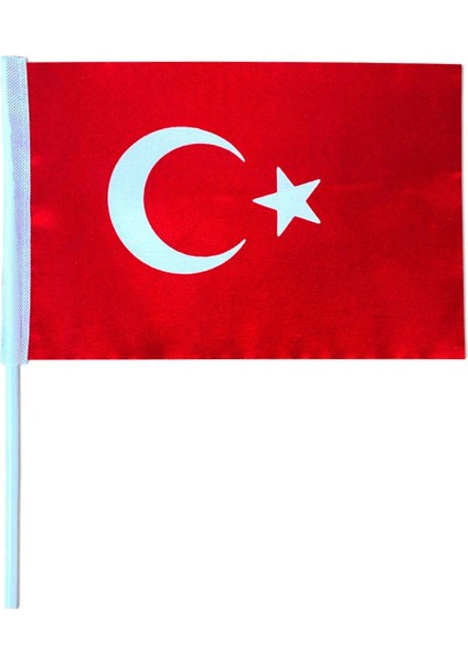 Sopalı Türk Bayrağı 30x45 cm (20 Adet) 1.Kalite Alpaka Kumaş fiyatları