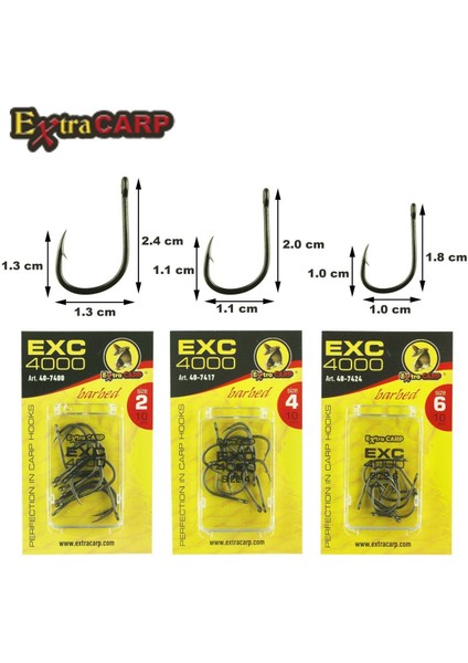 Sazan Iğnesi Extracarp Hooks Exc 4000 2 No 10 Lu Paket