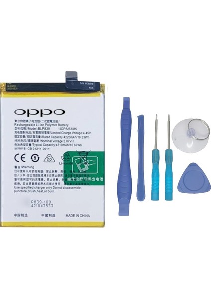 Oppo A95 - 5g - Blp839 -Batarya Pil Sıfır Orijinal + TAMİR SETİ