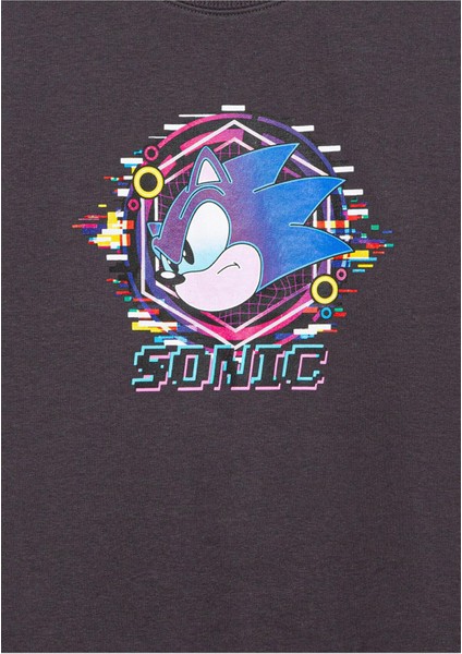 M6S10091-70087 Erkek Çocuk Sonıc Baskılı Sweatshirt modelleri