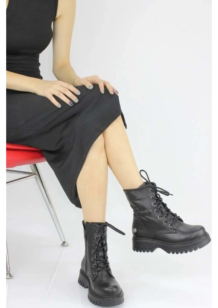 D24KB-1815 Kadın Deri Klasik Bot modelleri