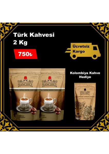Türk Kahvesi Orta Kavrulmuş 1 Kg x2 Adet