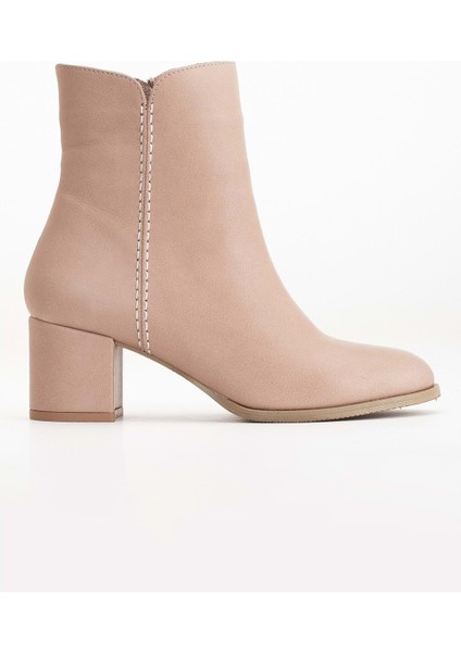 Kadın Deri Saraçlı Topuklu Bot - Taş modelleri