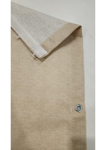 Balkon Perdesi Lüx Enxboy Seçenekli ( Kuşgözlü ) Bej Düz Yağmur Geçirmez- fırsatları