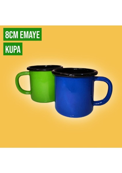 Emaye Kordonlu Kupa Emaye Bardak Kampçı Kupası Mavi Yeşil İkili 350 ml fiyatları