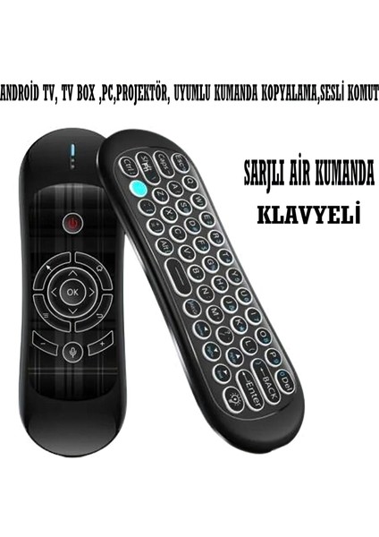 Wechip R2 Şarjlı/klavyeli/air Kumanda(Tv Box-Android Tv-Pc-Projektör Uyumlu)