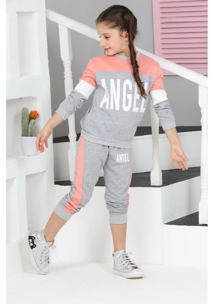 3860 9-13 Yaş Angel Baskılı Iki Iplik Takım