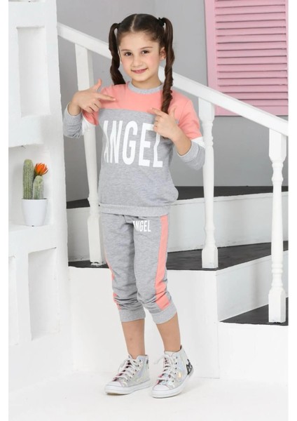 3860 9-13 Yaş Angel Baskılı Iki Iplik Takım