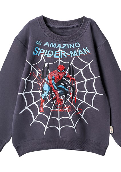 80124 8-12 Yaş Spıder-Man Baskılı Sweat