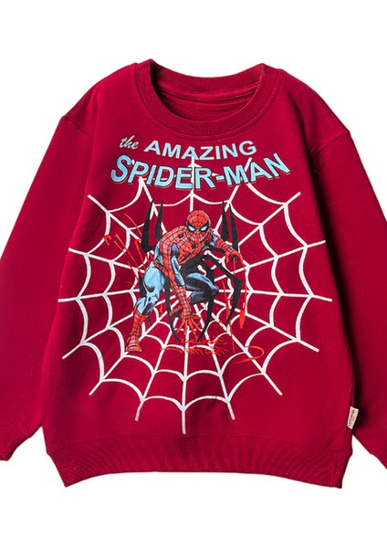 80124 8-12 Yaş Spıder-Man Baskılı Sweat