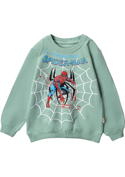80124 8-12 Yaş Spıder-Man Baskılı Sweat