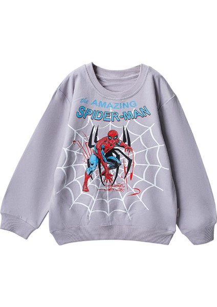 80124 8-12 Yaş Spıder-Man Baskılı Sweat