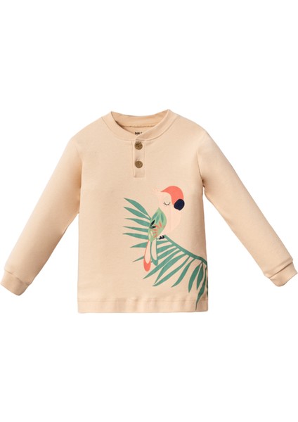 7014 4-7 Yaş Papağan Baskılı Pijama Takım fiyatları