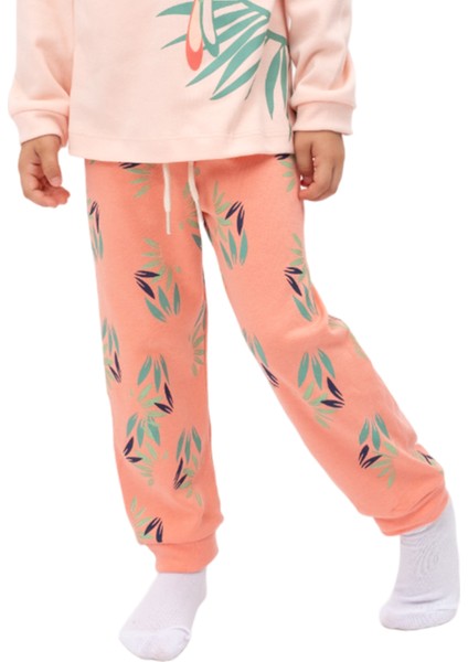 7013 1-4 Yaş Papağan Baskılı Pijama Takım