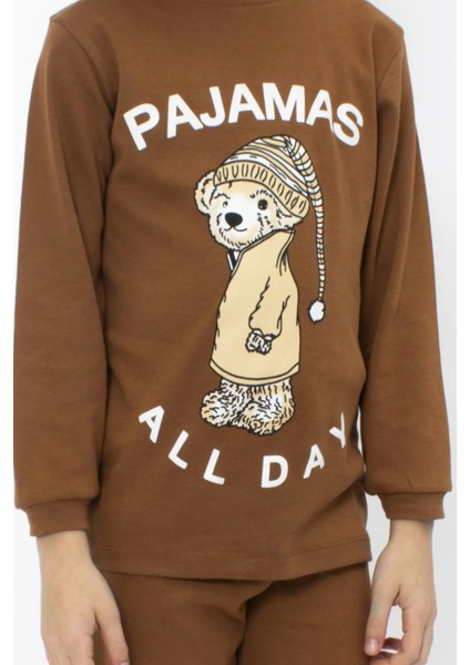 5062 8-10 Yaş Pajamas All Day Baskılı Erkek Pijama Takımı