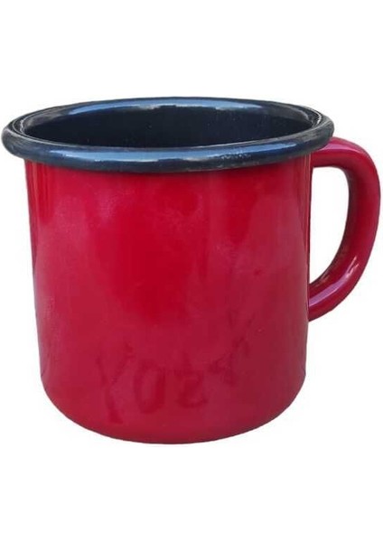 Emaye Kupa - Emaye Bardak Kampçı Kupası - Kahve Fincanı Kamp Bardağı Kırmızı 350 ml fiyatları