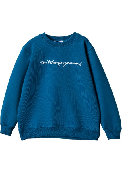 252011 8-12 Yaş Don't Change Baskılı Sweat