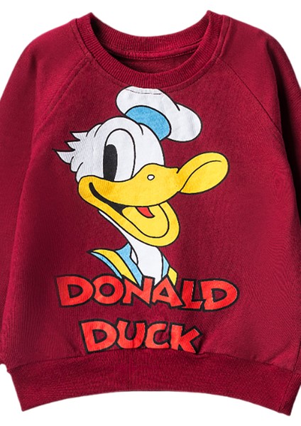 30124 3-7 Yaş Donald Duck Baskılı Sweat