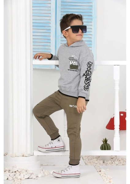 P3599 3-8 Yaş Goca Grew Baskılı Takım modelleri