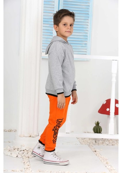 P3599 3-8 Yaş Goca Grew Baskılı Takım