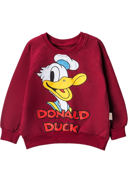 30124 3-7 Yaş Donald Duck Baskılı Sweat