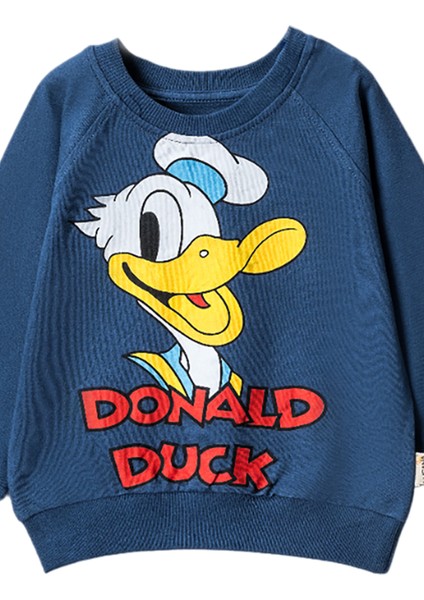 30124 3-7 Yaş Donald Duck Baskılı Sweat