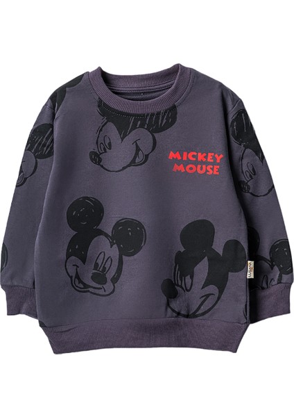 301324 3-7 Yaş Mıckey Mouse Baskılı Sweat