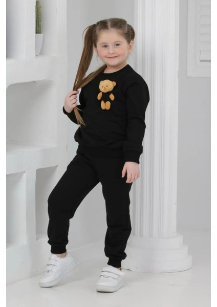 3064 3-7 Yaş Ayıcık Detaylı Kız Takım fırsatları