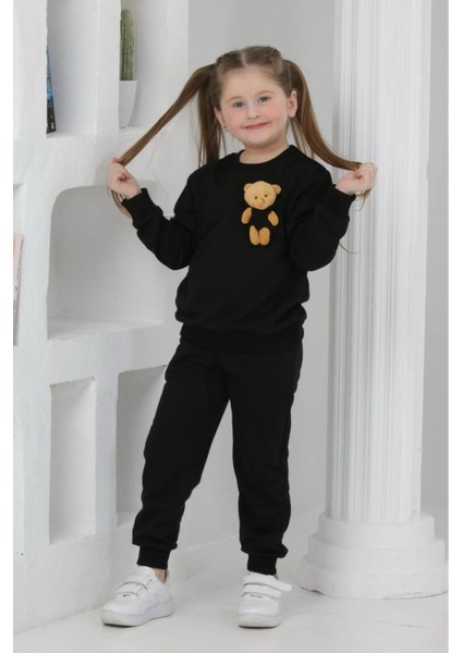 3064 3-7 Yaş Ayıcık Detaylı Kız Takım indirimleri