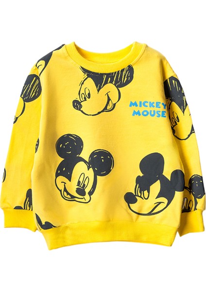301324 3-7 Yaş Mıckey Mouse Baskılı Sweat