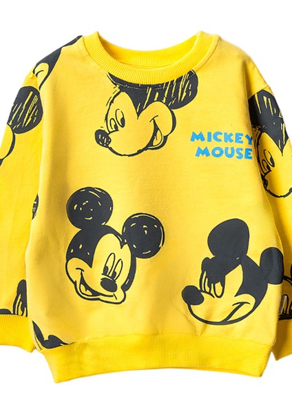 301324 3-7 Yaş Mıckey Mouse Baskılı Sweat