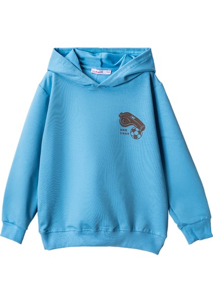 252005 8-12 Yaş Kapüşonlu Düdük Baskılı Sweat