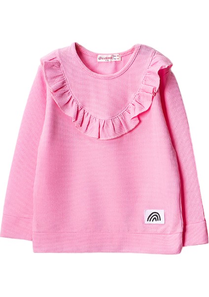 3096-1VRYNT 7-10 Yaş Kız Fırfırlı Arma Detaylı Takım fiyatları