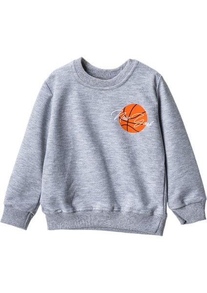 252012 3-7 Yaş Basket Topu Baskılı Sweat